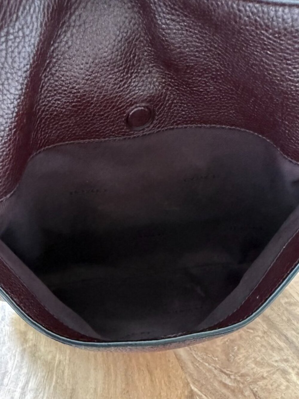 COACH Chaise Crossbody Bag Polished Pebble Leather Oxblood Deep Red Wine Gold - Picture 9 of 13